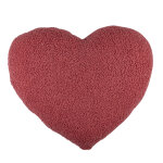 Coussin coeur bouclette vieux rose 40cm - mt - mondial tissus