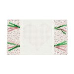 Coussin coeur  broder - dmc - mondial tissus