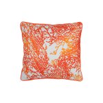 Coussin imprim� cal�donie orange 40 x 40 cm - stof - mondial tissus