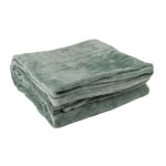 Couverture flanelle kaki 220x240cm - mt - mondial tissus