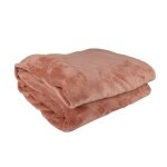 Couverture flanelle rose cuit 230x250ccm - mt - mondial tissus