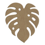 Dcoration en bois feuille jungle 11x13 cm - aladine - mondial tissus