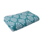 Drap de douche coquillage vert d'eau 70x140cm - mt - mondial tissus
