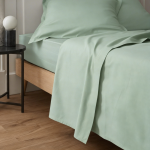 Drap plat percale vert d'eau 240x300cm mt - mt - mondial tissus