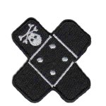 cusson croix tte de mort noir - mondial tissus