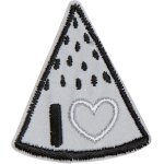 �cusson i love pizza r�fl�chissant gris - mondial tissus