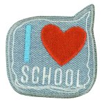 �cusson jeans i love school - mondial tissus