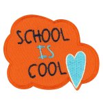cusson school is cool orange - mondial tissus