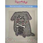cusson thermocollant chien gris et os - frou frou - mondial tissus
