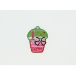 �cusson thermocollant cupcakes rose et vert - frou frou - mondial tissus