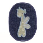 cusson thermocollant jeans girafe - frou frou - mondial tissus