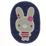 cusson thermocollant jeans lapin - frou frou - mondial tissus