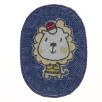 cusson thermocollant jeans lion - frou frou - mondial tissus