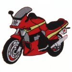cusson thermocollant moto rouge - frou frou - mondial tissus