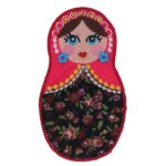 �cusson thermocollant poup�e russe rouge - frou frou - mondial tissus