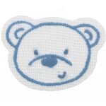 cusson thermocollant tte ourson bleu - frou frou - mondial tissus