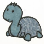cusson thermocollant tortue bb bleu - frou frou - mondial tissus