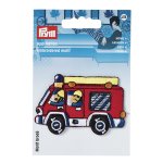 �cusson thermocollant v�hicule de pompiers rouge - prym - mondial tissus
