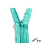 Fermeture polyester verte non sparable  glissire 20 cm - mt - mondial tissus