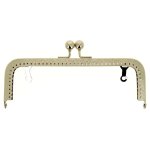 Fermoir argent rectangulaire 18 cm - mt - mondial tissus