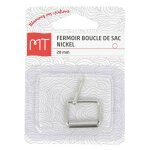 Fermoir boucle de sac argent 20 mm - mt - mondial tissus