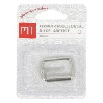 Fermoir boucle de sac argent� 25 mm - mt - mondial tissus