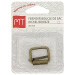Fermoir boucle de sac en mtal 20 mm bronze x1 - mt - mondial tissus