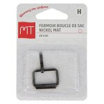 Fermoir boucle de sac en mtal 20 mm nickel mat - mt - mondial tissus