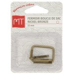 Fermoir boucle de sac en m�tal 25 mm bronze x1 - mt - mondial tissus
