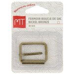 Fermoir boucle de sac en m�tal 30 mm bronze x1 - mt - mondial tissus