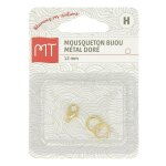 Fermoir mousqueton dor pour bijou 12 mm - mt - mondial tissus