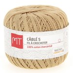 Fil  crocheter n5 beige - mt - mondial tissus