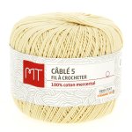 Fil  crocheter n5 cru - mt - mondial tissus