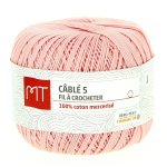 Fil  crocheter n5 rose - mt - mondial tissus