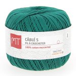 Fil  crocheter n5 vert - mt - mondial tissus