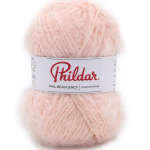 Fil  tricoter beaugency rose poudr - phildar - mondial tissus