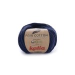 Pelote de fil  tricoter bio fair cotton bleu marine - katia - katia - mondial tissus
