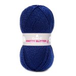 Pelote de fil  tricoter mtallis knitty 4 glitter bleu - dmc - dmc - mondial tissus