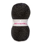 Pelote de fil  tricoter mtallis knitty 4 glitter noir - dmc - dmc - mondial tissus