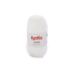Pelote de fil  tricoter capri blanc - katia - katia - mondial tissus