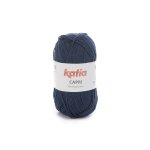 Pelote de fil  tricoter capri bleu fonc - katia - katia - mondial tissus