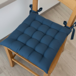 Galette de chaise essentiel bleue - mt - mondial tissus