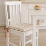 Galette de chaise maison de campagne linen look 40x40 cm - mt - mondial tissus