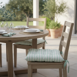 Galette de chaise rayures sardine vert mt - mt - mondial tissus