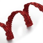 Galon lzarde brillant rouge 11 mm - mondial tissus