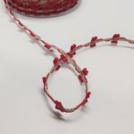 Galon venise rouge et beige 10 mm - frou frou - mondial tissus