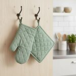 Gant et manique essentiel vert - mt - mondial tissus