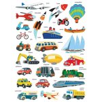 Gommettes transports de 2, 5  7, 5cm 50 pices - mondial tissus