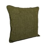 Housse de coussin bouclette kaki 40 x 40 cm - mt - mondial tissus