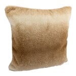 Housse de coussin fausse fourrure marron 40x40cm - mt - mondial tissus